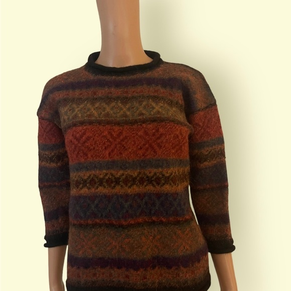 Chompas Sweaters - Vintage Chompas Alpaca Sweater Blue small Peru​